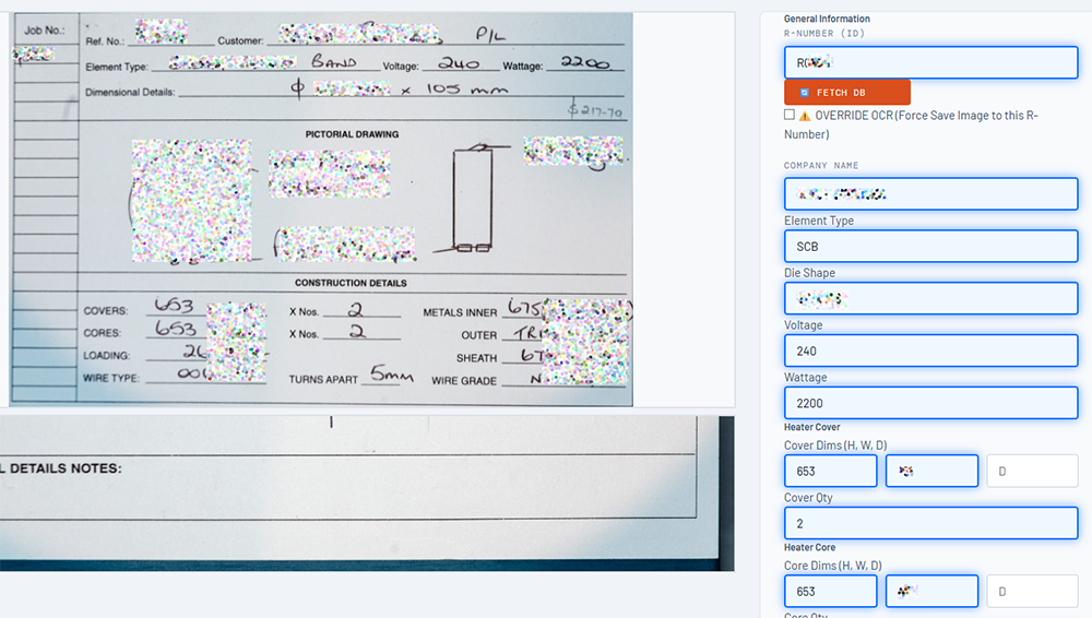 ERP/OCR system dashboard